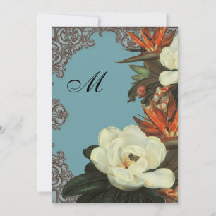 Magnolias n Bird of Paradise - Wedding Invitation