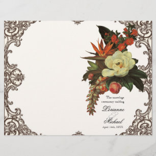 Magnolias n Bird of Paradise - Wedding Program