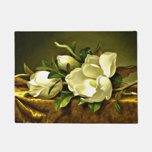 Magnolias on Gold Velvet Cloth Doormat