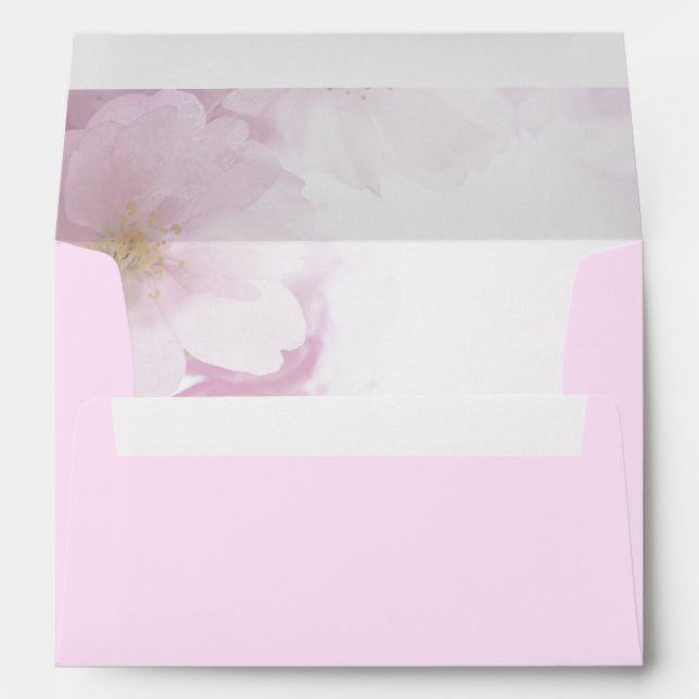 Magnolias Personalised Modern Minimalist Floral Envelope (Back (Bottom))