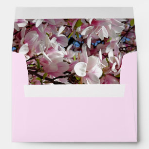 Magnolias Personalised Modern Minimalist Floral Envelope