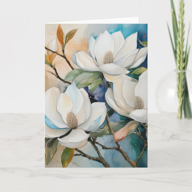 Magnolias  thank you card (Front)