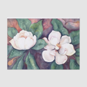 Magnolias Watercolor Tissue Paper