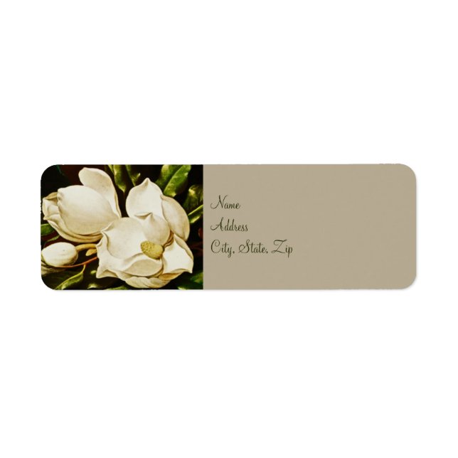 Magnolias Wedding Return Address Labels (Front)