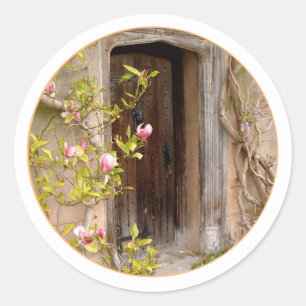 Magnolida Garden & Secret Door to Magical Land Classic Round Sticker