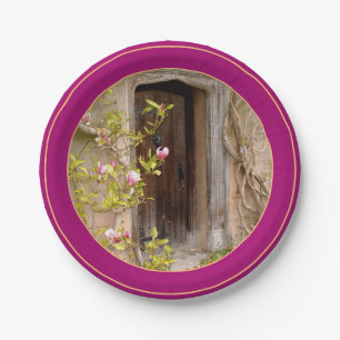 Magnolida Garden & Secret Door to Magical Land Pap Paper Plate