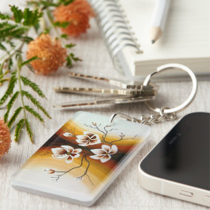 Magnolien, Acryl -  Key Ring