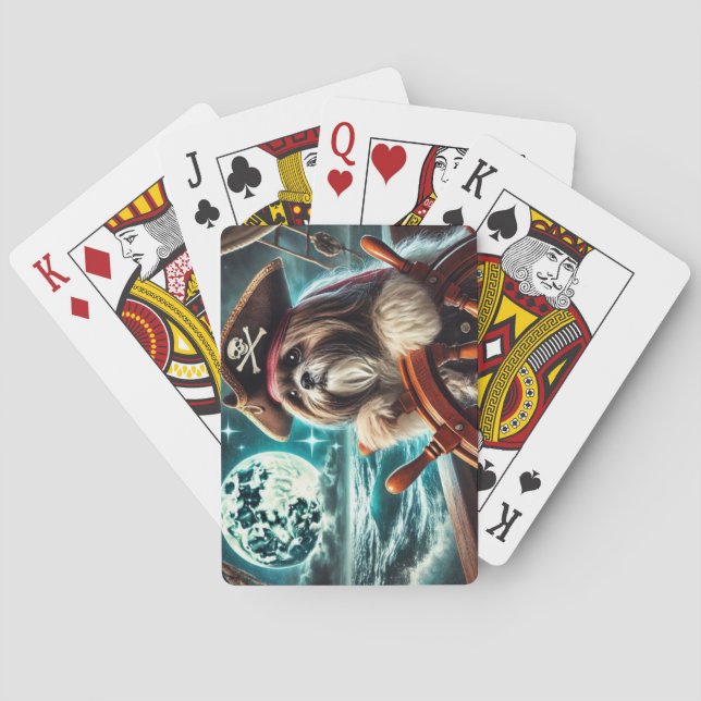 Magnum the Shih Tzu Pirate - Playing Cards (Back)