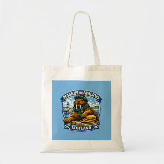 Magnus the Scottish Loving Walrus Seaside Scotland Tote Bag