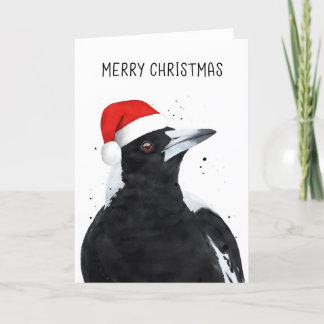 Magpie Aussie Christmas Holiday Card