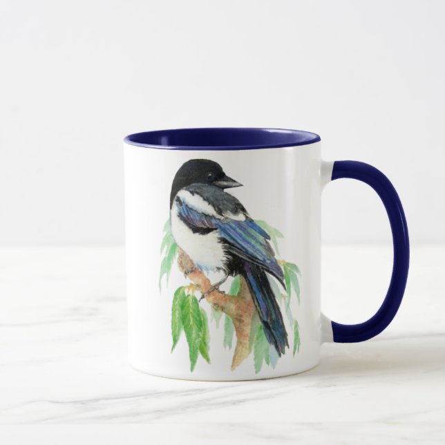 Magpie, Bird, Garden, Nature, Wildlife Mug (Right)