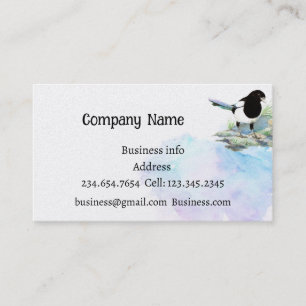 Magpie, Bird, Nature, Wildlife Business Card