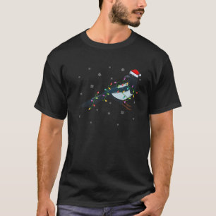 Magpie Bird Xmas Lighting Santa Hat Magpie Christm T-Shirt