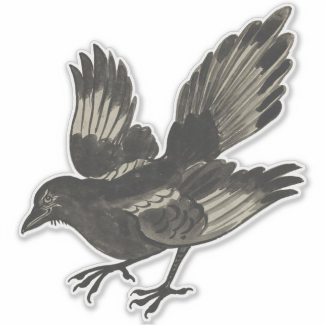 Magpie Custom-Cut Vinyl Sticker (Front)