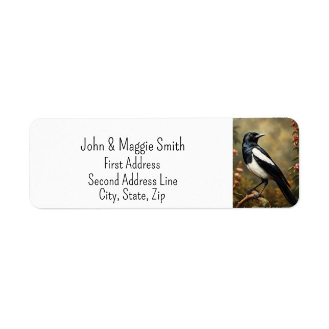 Magpie Garden Bird Wildlife Nature Animal Art (Front)