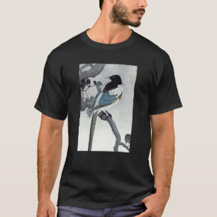 Magpie on Tree Branch by Ohara Koson T-Shirt
