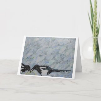 Magpies Blank Note Card by Mark Ea...