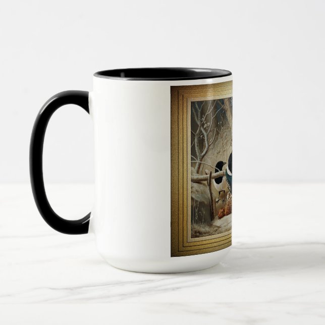 Magpies Round A Dead Female Capercaillie Mug (Left)
