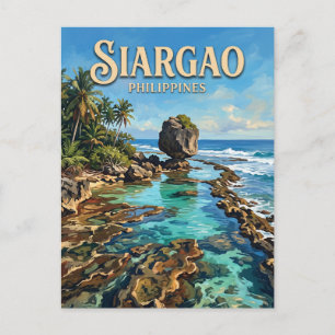 Magpupungko Rock Pools Pilar Philippines Postcard