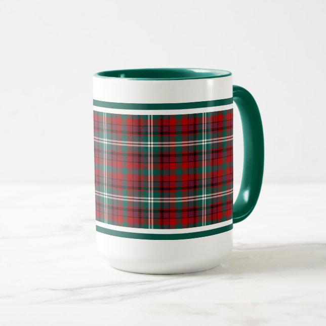 Maguire Tartan Pattern Red Plaid Mug (Front Right)