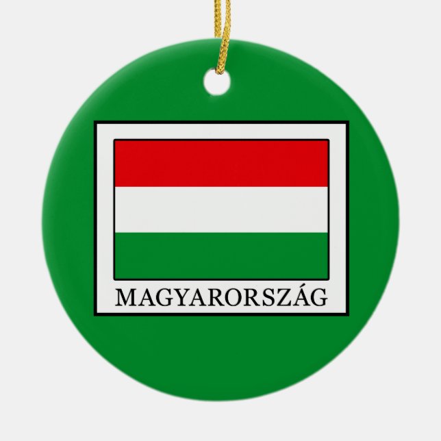 Magyarorszag Ceramic Tree Decoration (Front)