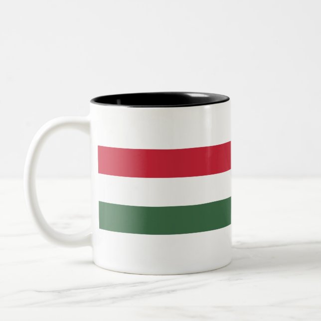 Magyarország - Hungary Flag Two-Tone Coffee Mug (Left)