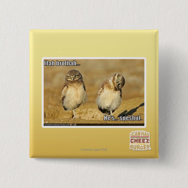 Mah brothah 15 cm square badge (Front)