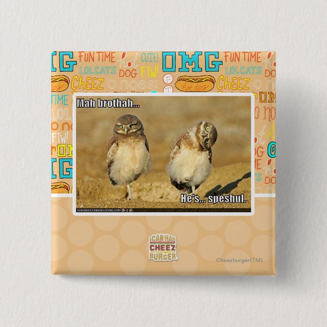 Mah brothah 15 cm square badge (Front)