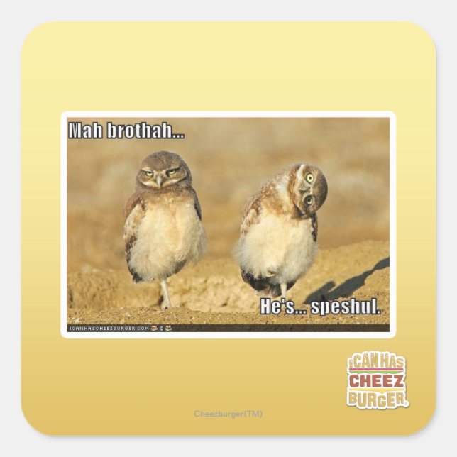 Mah brothah square sticker (Front)