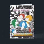 Mah Jong Friends Birthday Card<br><div class="desc">If you like black and white with spots of colour,  this Mah Jongg design is for you.</div>