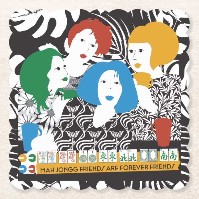 Mah Jong Friends Coaster (Front)