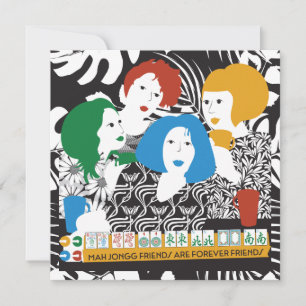Mah Jong Friends Flat Card