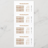 Mah-Jong tally points card – 1
