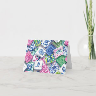 Mah Jong  Thank You Card