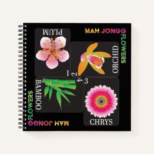 Mah Jongg 4 Flowers Notebook