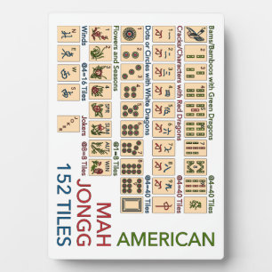 Mah Jongg American Tiles Plaque