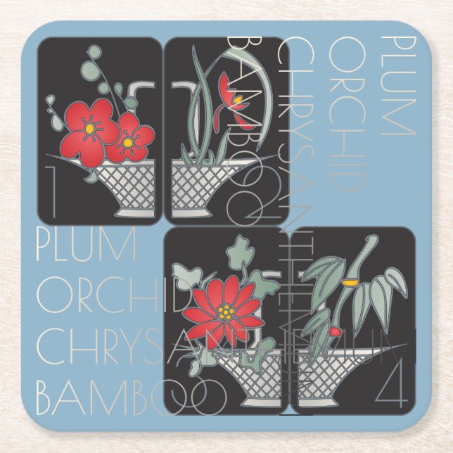 Mah Jongg Basket Coasters (Front)