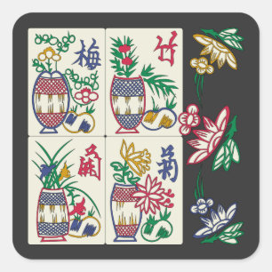 Mah Jongg Beauty Square Sticker