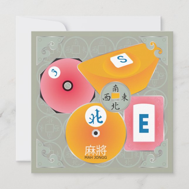 Mah Jongg Bettors Flat Card  (Front)