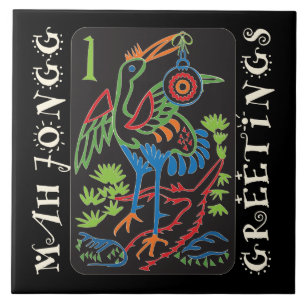 Mah Jongg Bird Greetings Tile