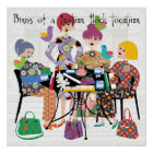 Mah Jongg Birds Poster