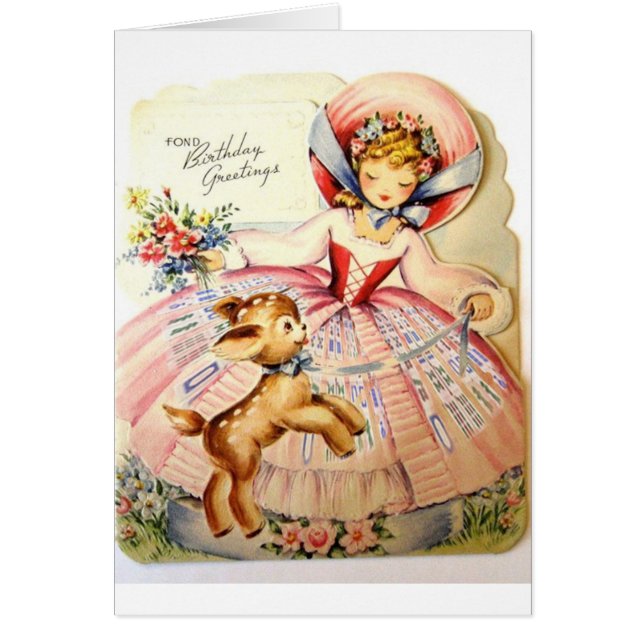 Mah Jongg Birthday Card with Doe (Front)