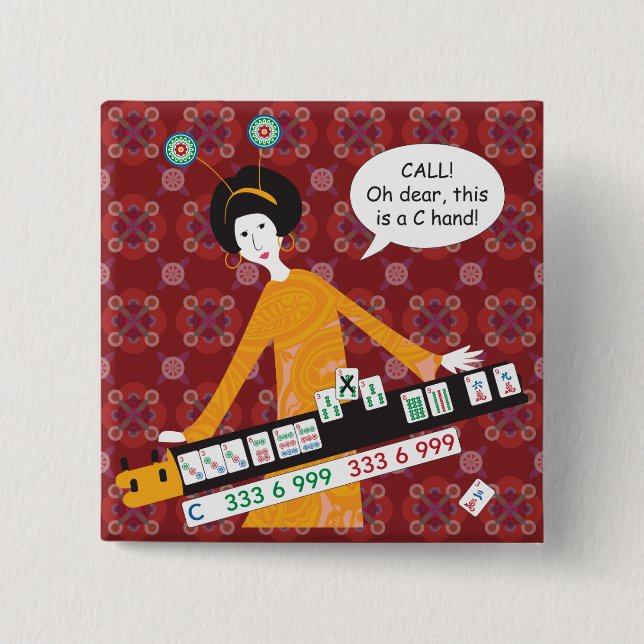 Mah Jongg C Hand Button (Front)