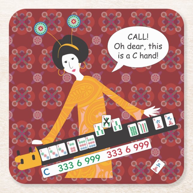 Mah Jongg C Hand Coasters (Front)