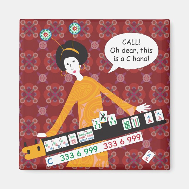 Mah Jongg C Hand Magnet (Front)