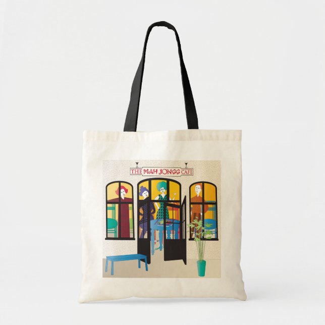 Mah Jongg Cafe Tote Bag (Front)