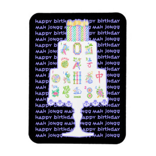 Mah Jongg Cake Birthday Magnet