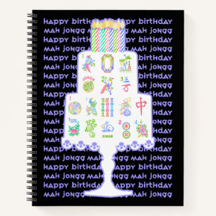 Mah Jongg Cake Birthday Notebook