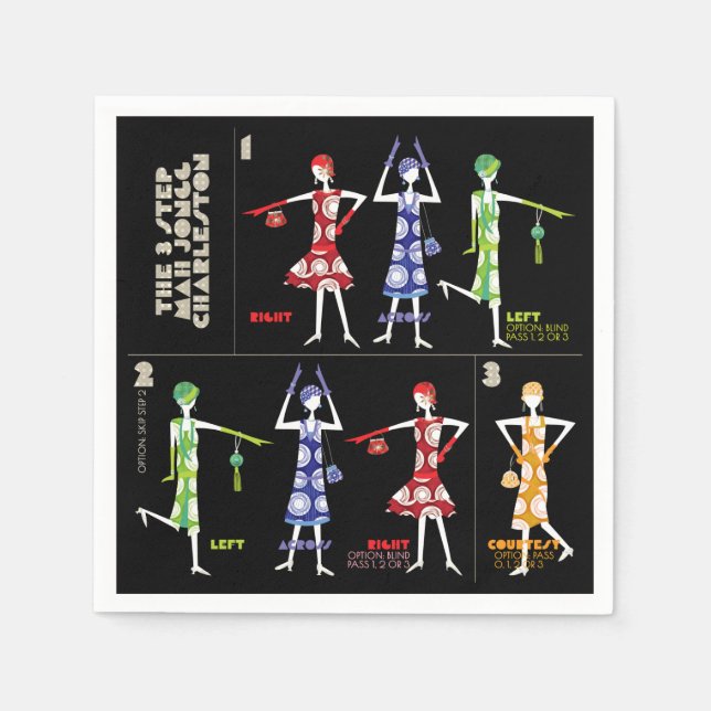 Mah Jongg Charleston Napkins (Front)