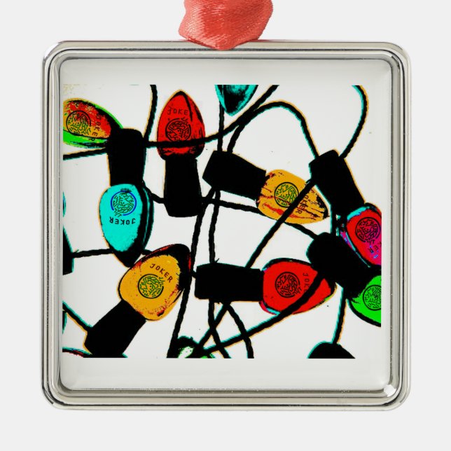 Mah Jongg Christmas Lights Ornament (Front)